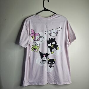 Sanrio Light Pink Tee with Cartoon Design